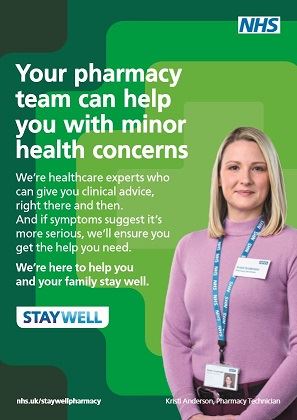 NHS Pharmacy poster - Your Pharmacy can help you with minor health concerns